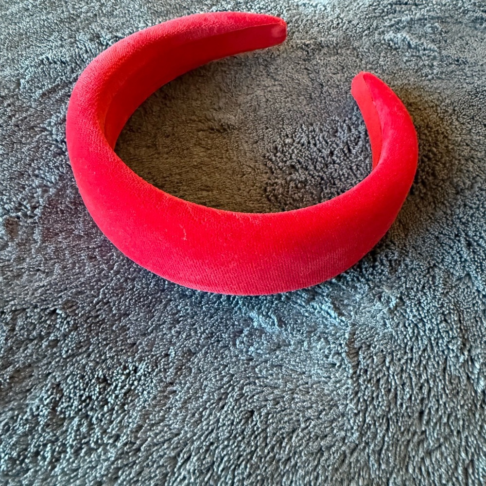Janie and Jack red velvet headband, girls one size